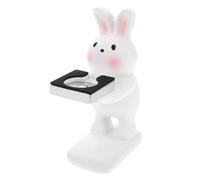 ADOCARN Rabbit Charging Stand Tabletop Watch Charging Dock Resin Smartwatch Holder Stand 32mm White for Living Room