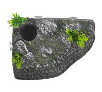 ADOCARN Realistic Station with Basking for Turtle Platform Climbing Resin Ramp, Rock-shaped Rock Docking and Sturdy Landscaping Decoration Habitat Pet Stores for Reptiles