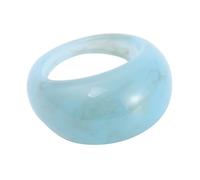 ADOCARN Resin Ring Finger Ring Finger Jewelry Vintage Chic Blue Resin Lightweight Comfortable Skin Touch for Travel Daily Life Free Size