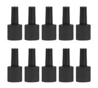 ADOCARN Reusable Nail Gels Bottle 10ml Black Frosted Glass 10pcs Well Sealed for Creating New Nail Polish Colors