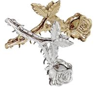 ADOCARN Rose Hair Clips Hair Jaw Clips 2pcs for Women Alloy Metal Practical and Sturdy Design Silver Colour for Wedding and Christmas