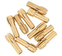 ADOCARN Rotary Tool Brass Collet Chuck Set 10 Pieces 0.5Mm to 4.3Mm for Wood Splitting and Crafting Applications