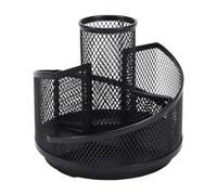 ADOCARN Rotating Metal Desk Mesh Pencil Pot Multi-functional Pen Holder with 360 Degree Spin, Iron Material, Convenient to Use for Office and Home Desk Organisation