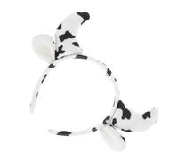 ADOCARN Soft Cow Headband with Ears for Women Comfortable Animal Costume Accessory Versatile Kawaii Headpiece for Halloween Parties and Skincare Fun