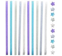 ADOCARN Sparkly Star-Shaped Origami Paper Strips in Portable Packaging, Holographic Glitter Paper for Crafts, for Creative Making on The Go Use
