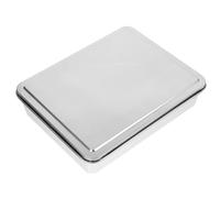 ADOCARN Stainless Steel Baking Tray Tiramisu Pan with Cover Large Capacity Storage Box for Small Sundries Silver Sturdy Bakeware for DIY Baking Room