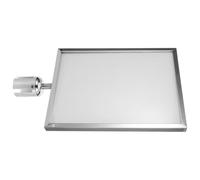 ADOCARN Stanchion Sign Holder A3 Vertical Version Silver Plastic Stainless Steel Practical Queue Line Pole Sign Holder for Exhibition Airport Crowd Control with Simple Delicate Design