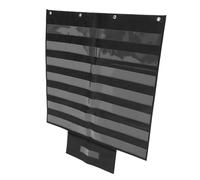 ADOCARN Standard Pocket Chart with Multiple Pockets for Classroom Wall Storage and Easy Clean Organizer for Word Cards and Sentence Strips Black Classroom Calendar