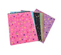 ADOCARN Sturdy Material Pu Glitter Leather Fabric with Star Pattern 6pcs A5 Handbag Accessories that Can Be Cut and is Not Easy to Tear for DIY Crafting and Jewelry