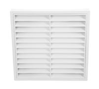ADOCARN Supply Air Register Grille with Waterproof Design and Integrated Insect Screen Inch White Plastic Square for Bathroom and Urban Exhaust Ventilation