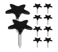 ADOCARN Thumbtacks Five-point Push Pins Star Decorative Metal Flat 100pcs Star-shaped Black Pushpins Organizing Hanging for Bulletin Board and Blackboard Maps and Wall