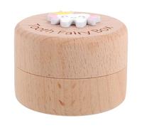 ADOCARN Tooth Holder First Tooth Box Large Capacity Wooden Multi-functional Long-term Preservation Adorable Design for Nursery Décor