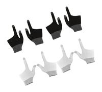 ADOCARN Touch-sensitive Two-finger Gaming Gloves and Fits Different Hand Sizes 4 Pairs with Nylon and Graphene Material, Precise Control for Gaming and Billiards