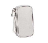 ADOCARN Travel Electronics Organizer Bag Portable Cable Organizer for USB Cables Earphones Accessories Lightweight Hard Case for Travel Essentials Home Use Grey