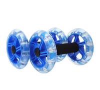 ADOCARN Twin-wheel Abdominal Exercise Fitness Wheel for Women Stable Non-slip Handles Portable Core Strength Trainer for Tummy Shaping and Muscle Building Blue