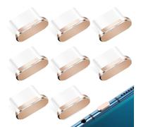 ADOCARN Type C Plugs Caps 8 Pcs Golden USB C Plug Silicone Covers for Most Phones and Electronic Devices Firm Fit