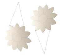 ADOCARN Unfinished Wood Sign Plaques Synthetic Material 2pcs with Neat Cutting and No Burrs, Hanging Blank Wooden Door Plaques in Khaki for Crafts and Home Decoration