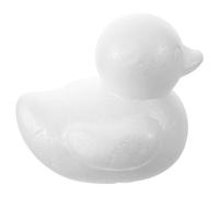 ADOCARN Unpainted White Polystyrene Foam Duck for Painting Precut and Polished Craft Foam Duck Compatible with Watercolor, Crayons, and Acrylic Paints, for Kindergarten Craft Lessons