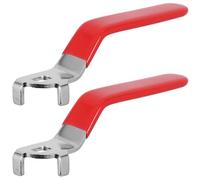 ADOCARN Valve Handle Replacement Iron Material with Grip 2pcs with Enhanced Durability for Hose Bib and Faucet Outdoor and Household Water Shut Off Valve Lever