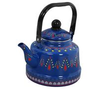 ADOCARN Vintage Blue Enamel Stove Top Tea Kettle 2.5l Capacity Multi-Functional Retro Coffee Pot Compatible with Many Stoves for Home Kitchen Use