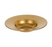 ADOCARN Vintage Italian Stainless Steel Pasta Dish 26cm Large Deep Bowl with Golden Retro Charm for Versatile Use in Serving Pasta, Salads, and Western Meals