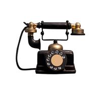 ADOCARN Vintage Rotary Phone Ornament Retro Old Fashioned Telephone Model Decorative Statue for Home Cafe Bar Desk Nostalgia Vintage Phone Decor Color Assorted Style