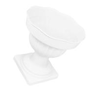 ADOCARN Vintage Style Flower Pot Roman Flowerpot for Front Porch 15.7in Urn Shape White Plastic Lightweight Easy to Clean Elegant European Style Floral Arrangement