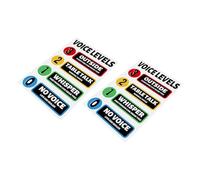 ADOCARN Voice Level Poster Classroom Rules Chart Noise Level Sign Stickers 2 Sets Waterproof Wall Decoration for Elementary School Teachers and Classroom Management