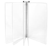 ADOCARN Wall-Mounted Document Display Rack 5-Panel Hanging File Organizer with Easy-Loading Pockets, White Office Binder System for Document Reference and Display