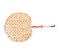 ADOCARN Wheat Straw Hand Woven Fan Natural Cooling Manual Hand Fan Portable for Outdoor Walks Parties Beach and Home Decor with Vintage Lace Edge Design