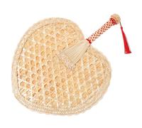 ADOCARN Wheat Straw Woven Hand Fan Rustic Chinese Style Handmade Cooling Fan Lightweight for Summer Parties Beach and Wall Decor