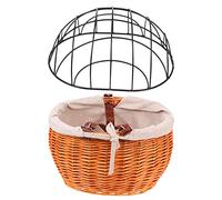 ADOCARN Wicker Basket Lid for Bike Dog Baskets Wicker Bike Storage Container Front Easy to Install and Remove