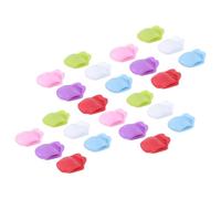 ADOCARN Wine Markers Wine Glass Tags Silicone 24pcs Reusable Tongue Shaped Drink Charms with Unique Colourful Design Lightweight Random Color for Homes and Gathering Places