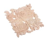 ADOCARN Wood Carved Appliques: Square Wooden Decorative Onlays Unpainted Furniture Center Decals for Cabinet Dresser Bed Door Wall Wardrobe Decoration Home DIY Project