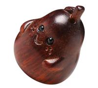 ADOCARN Wood Pear Charm Pendant Retro Carved Wood Craft Keychain Accessory DIY Tiny Pear Ornament for Home Decor and Christmas Decoration