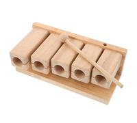 ADOCARN Wood Rhythm Block Musical Percussion Instrument Set 5 Tones Sound Blocks With Mallets For Kids Concerts Recordings Community Bands