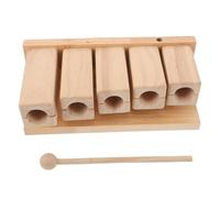 ADOCARN Wood Rhythm Block Musical Percussion Instrument Set 5 Tones Sound Blocks With Mallets For Kids Concerts Recordings Community Bands