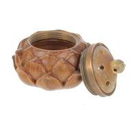 ADOCARN Wooden DIY Sachet Box Pendant Key Ring Charm in Khaki Colour, Easy to Use with Hollow Carved Design, for DIY Making and Bag Decoration