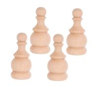 ADOCARN Wooden Finials for Porch Posts Deck Railings, 4pcs Hardwood Decorative Post Caps with Strong Structure, Roman-inspired Design for Interior Spaces and Living Rooms