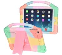 Adocham Kids Case for iPad Mini 5 4 3 2 1, Lightweight and Full-Body Shockproof Silicone Case Cover with Built-in Foldable Kickstand and Grip Handle (Rainbow)