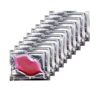 Adofect Pack of 30 Collagen Crystal Lip Masks, Collagen Lip Pads Ideal for Moisturising, Removing Dead Skin, Anti-Cracking & Anti-Ageing and Plump Your Lips, Pink
