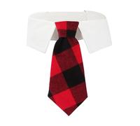 ADOGGYGO Christmas Dog Necktie, Xmas Pet Tuxedo Costume, Red Plaid Christmas Neck Tie Collars for Large Dogs (Large)