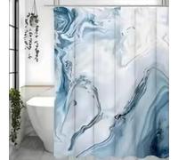 ADOHOME Abstract Chic Summer Blue Marble Shower Curtain Modern Cloth Shower Curtains for Luxury Bathroom Decor 85x150cm