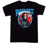 Adolescents Men T-Shirt Welcome to Reality Balboa Fun Zone Punk Rock Tee Black M