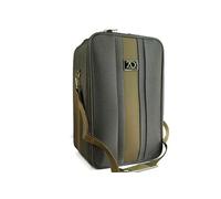 Adolfo Design Large Wig Travel Box with Top Handle, Shoulder Strap & Double Zipper, Carrying Case with Removable Head-Holding Base - Black & Green