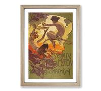 Adolfo Hohenstein Fawn Framed Print | A2 Oak Framed Wall Art | Ready to Hang | Modern Nature Picture | Living Room Bedroom Lounge Office