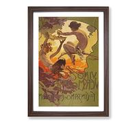 Adolfo Hohenstein Fawn Framed Print | A2 Walnut Framed Wall Art | Ready to Hang | Modern Nature Picture | Living Room Bedroom Lounge Office