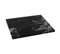 Adolif Black Marble Cutting Board For Kitchen, 16x20 Inch Large Marble Slab Pastry Board With Non-Slip Feet For Baking, Cheese, Charcuterie, Chocolate