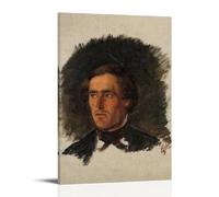 Adolph Tidemand Paintings Wall Art Poster Prints Portrait of The Farmer Østen Tollefsen from Sandaak (1857) Art Print Wall Photo Paint Hanging Picture Family Bedroom Decor Gift Frame 12x18inch(30x45cm