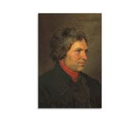 Adolph Tidemand Paintings Wall Art Poster Prints Portrait of The Farmer Torstein Ringheim from Voss (1855) Room Aesthetic Print Art Wall Painting Canvas Modern Bedroom Decor Unframe 12x18inch(30x45cm